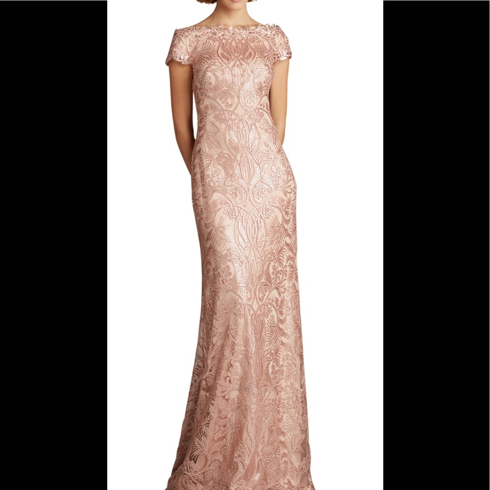 🌻Hp!🌻 Tadashi Shoji Sequin Embellished Column Gown 8